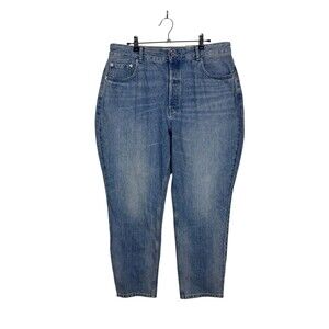 Everlane The Curvy 90s Cheeky Straight Jeans Button Fly 33 Ankle High Rise NWT